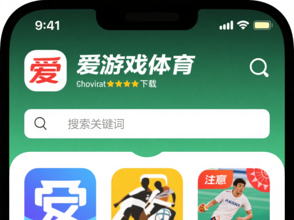 搜索关键词：在搜索栏中输入爱游戏体育，系统会自动显