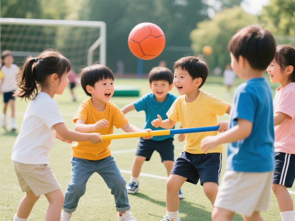 此外，体育游戏还能培养孩子们的社交能力。在游戏中，